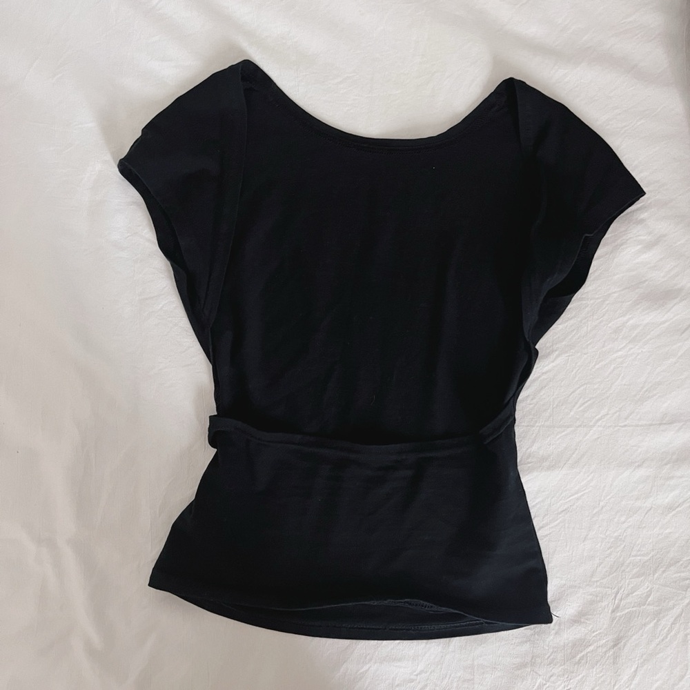 Open Back Black Top